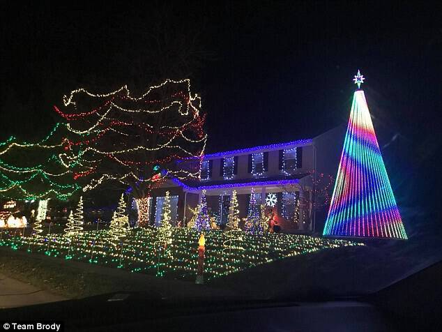 Others followed suit and put their own light displays up for him to enjoyÂ 